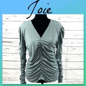 Joie Sage Green Ruched Blouse